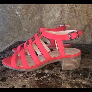 Franco Sarto Olga Sandals in hibiscus red